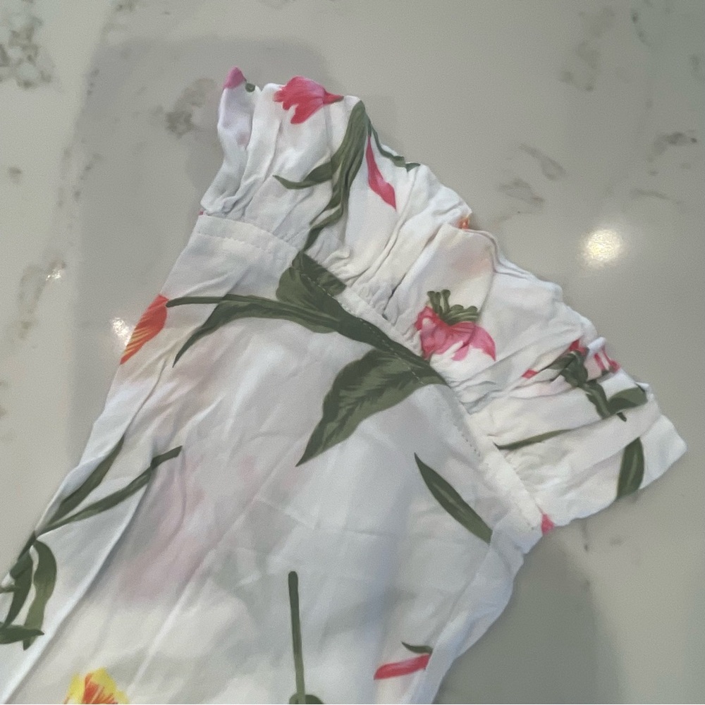 Worn ONCE! Piyama Floral Romper w Elastic Waistband - Picture 8 of 11